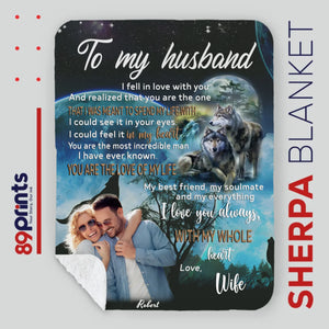 To My Husband – Custom Blanket with Name & Loving Words - 89Prints
