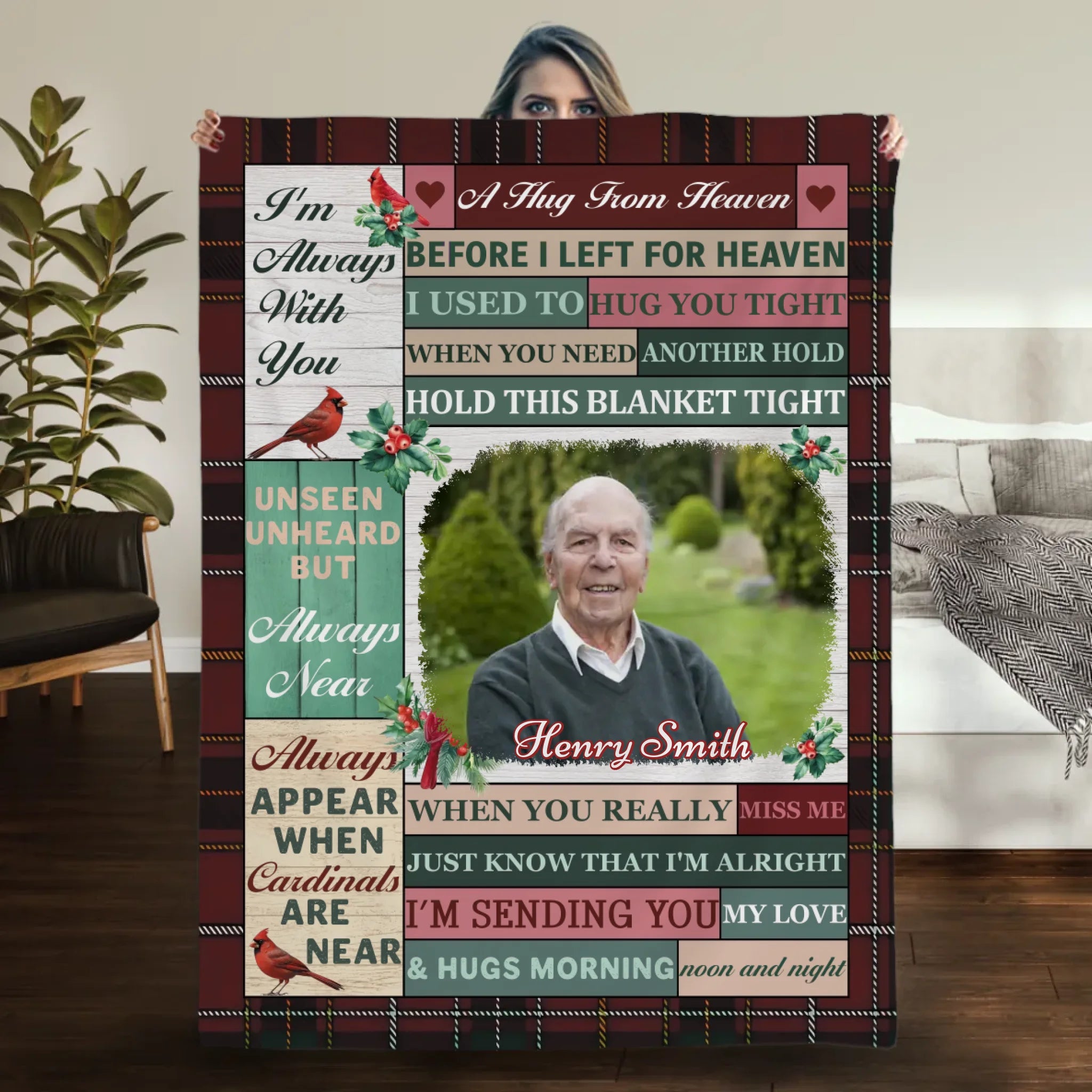 Custom Memory Blanket – Always With You, Forever in My Heart - 89Prints