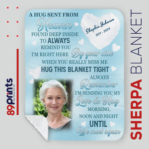 Personalized Memorial Blanket with Photo and Dates – Custom Remembrance Keepsake - 89Prints