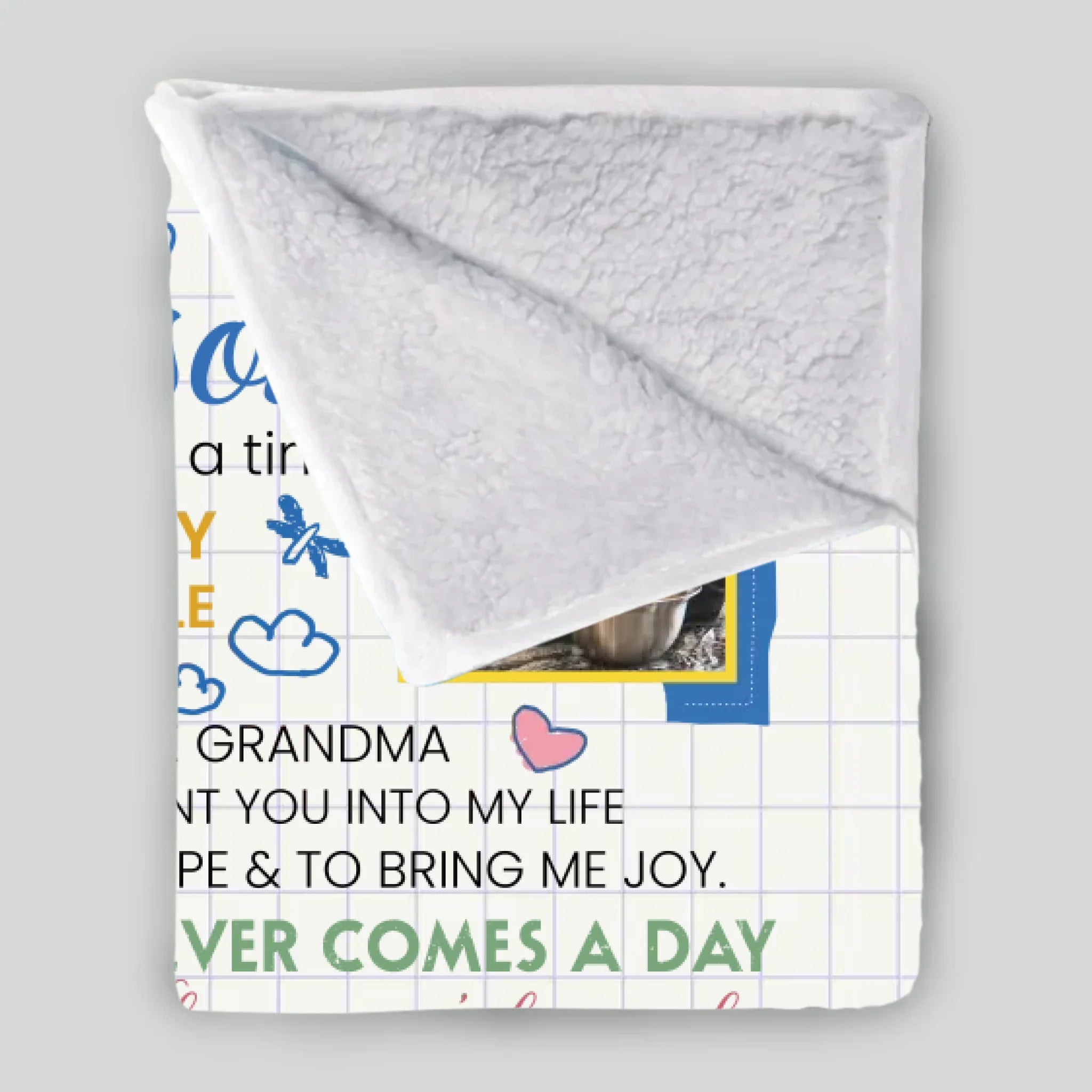 Personalized Blanket – To My Grandson with Photo & Heartfelt Message - 89Prints