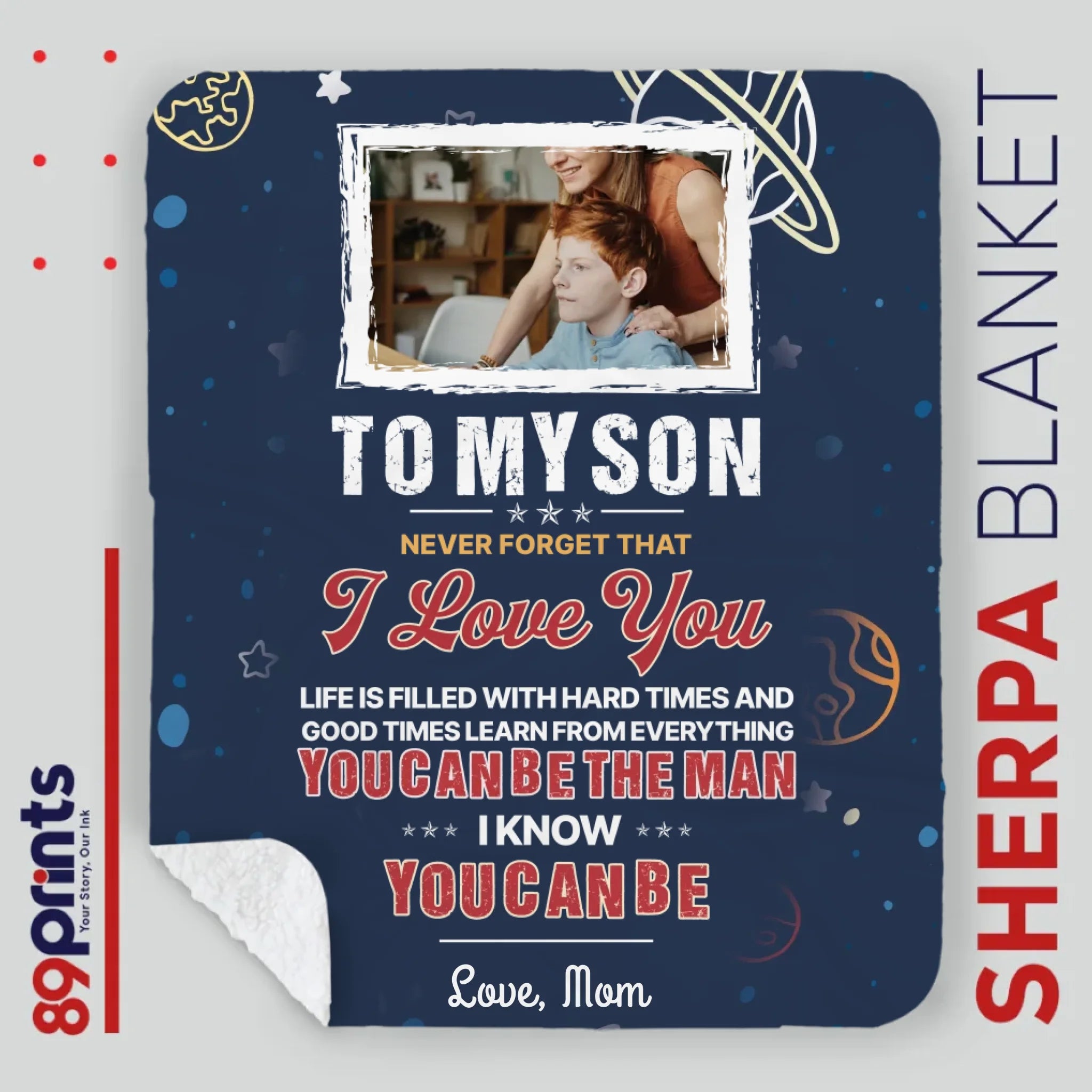 Personalized Blanket for Son – Carry My Love Wherever You Go - 89Prints