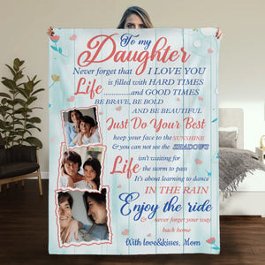 To My Daughter – Personalized Blanket Full of Life Lessons and Love - 89Prints