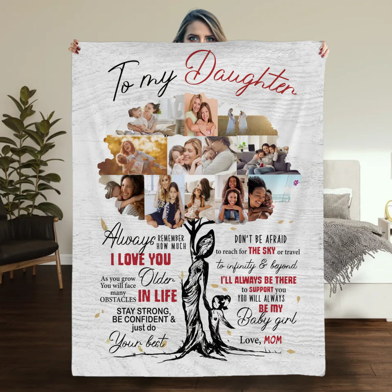 Personalized Blanket – A Loving Message from Mom to Daughter - 89Prints