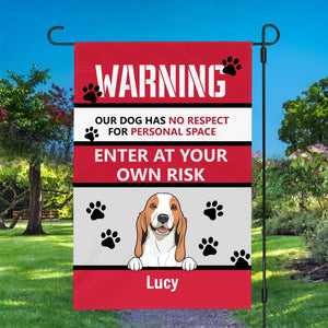Personalized Dog Flag Warning Sign – Choose from Dog Icons by 89Prints