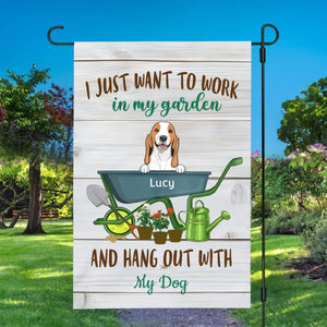 Garden Lover’s Custom Dog Flag – Choose Dog Icon & Add Personalization by 89Prints