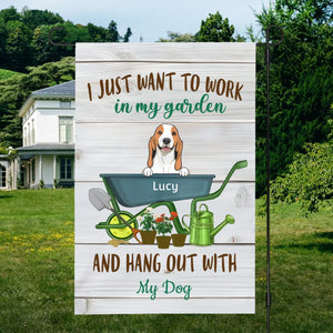 Garden Lover’s Custom Dog Flag – Choose Dog Icon & Add Personalization by 89Prints