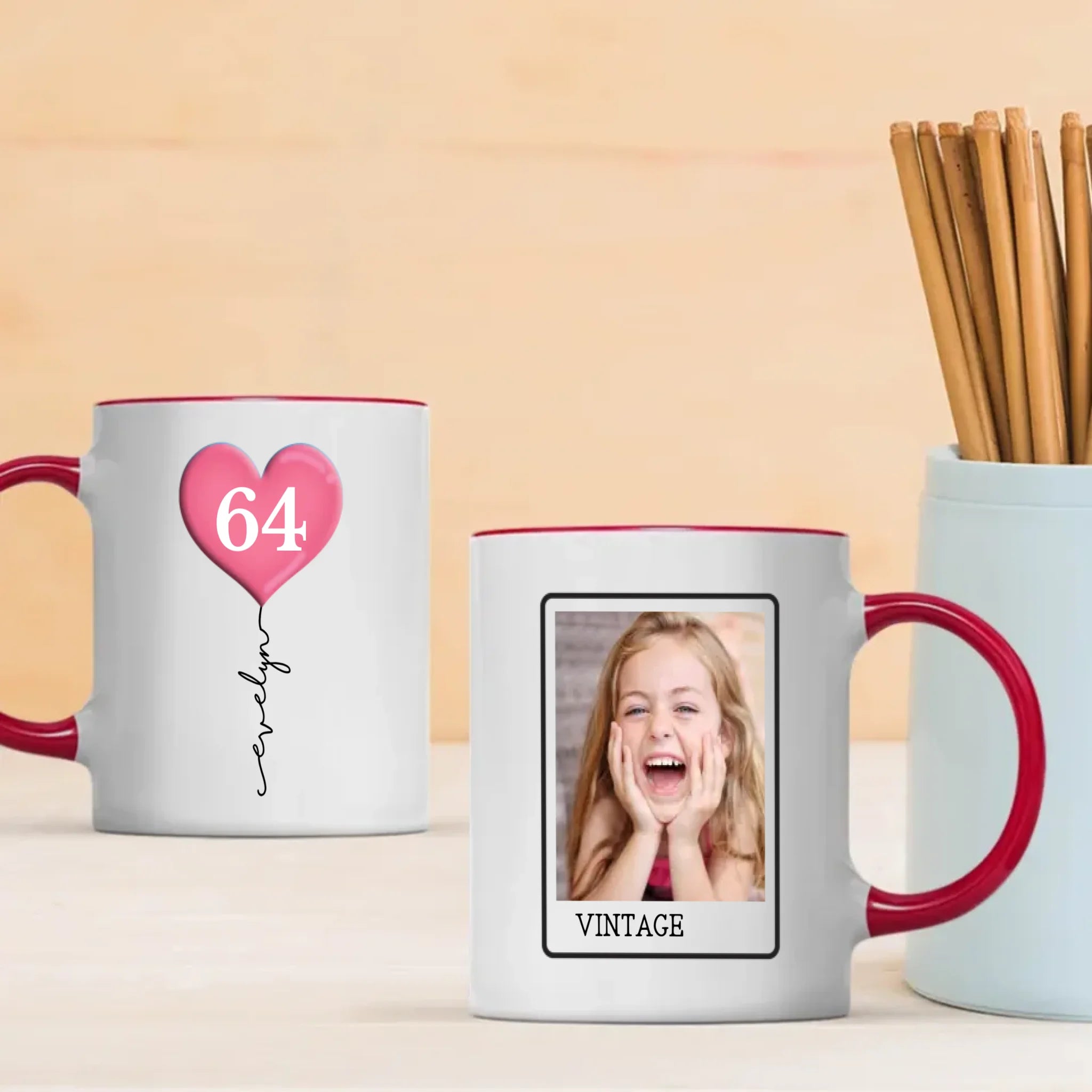 Personalized 64th Birthday Mug – Custom Photo Gift for 64 Year Old Mom or Dad – 89Prints