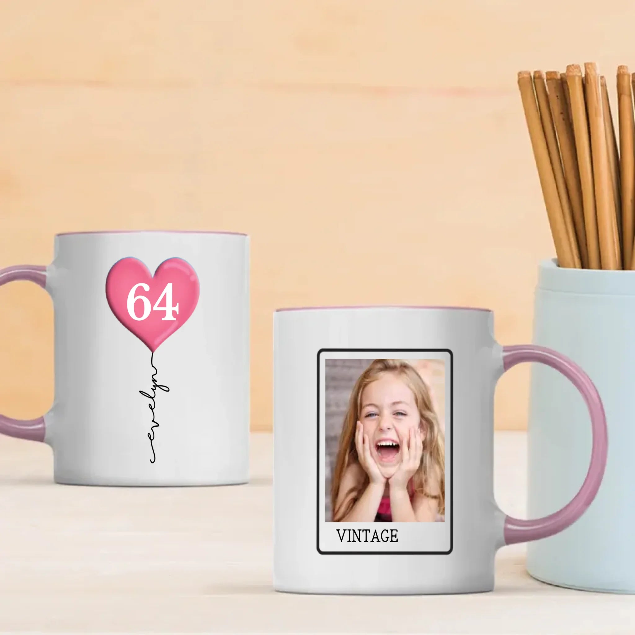 Personalized 64th Birthday Mug – Custom Photo Gift for 64 Year Old Mom or Dad – 89Prints