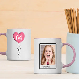 Personalized 64th Birthday Mug – Custom Photo Gift for 64 Year Old Mom or Dad – 89Prints