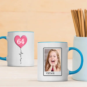 Personalized 64th Birthday Mug – Custom Photo Gift for 64 Year Old Mom or Dad – 89Prints