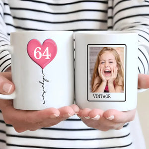 Personalized 64th Birthday Mug – Custom Photo Gift for 64 Year Old Mom or Dad – 89Prints