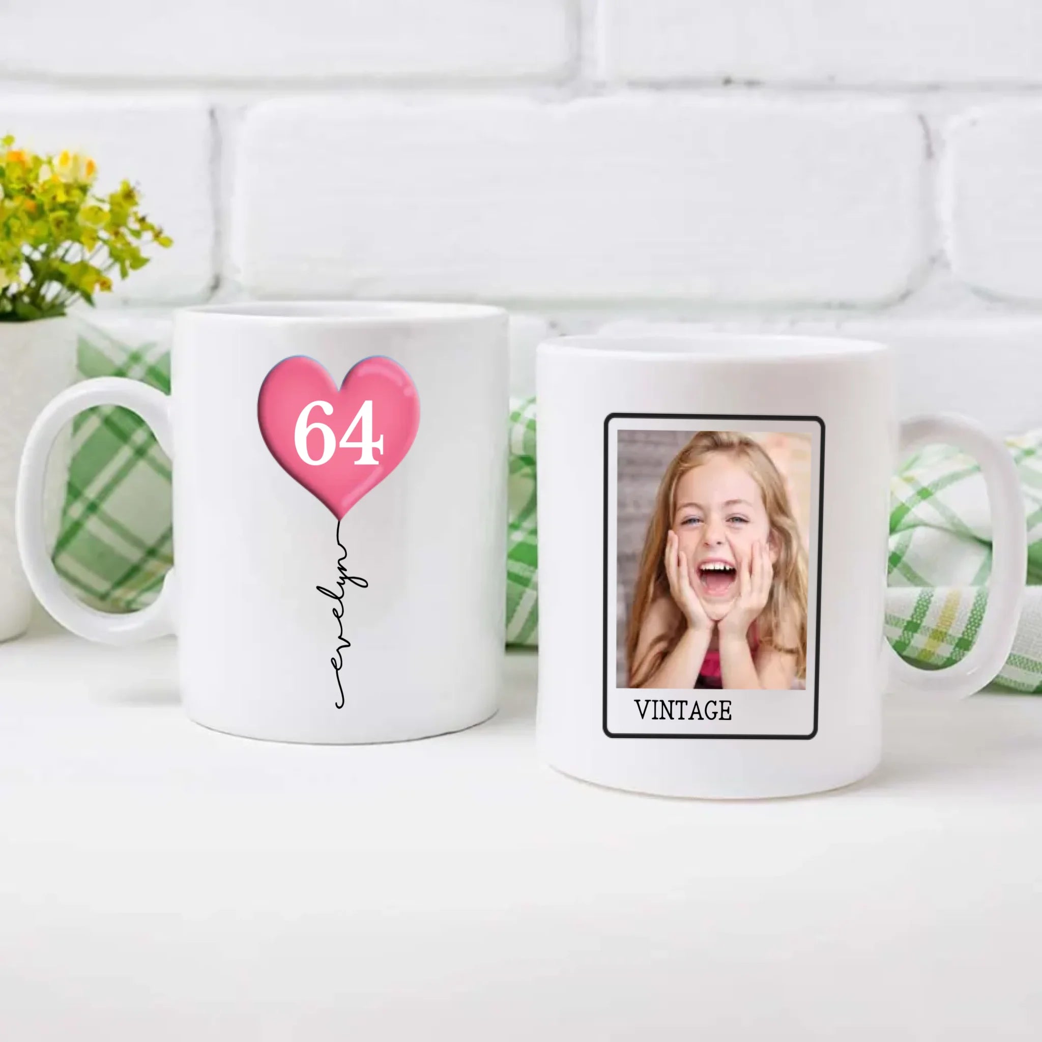 Personalized 64th Birthday Mug – Custom Photo Gift for 64 Year Old Mom or Dad – 89Prints