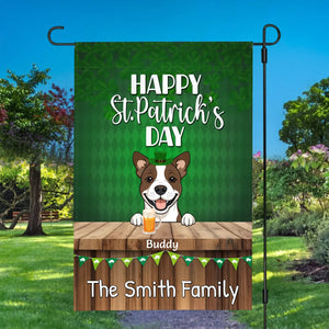 Custom St. Patrick's Day Dog Flag – Personalized Icons & Names | 89Prints