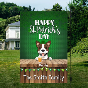 Custom St. Patrick's Day Dog Flag – Personalized Icons & Names | 89Prints