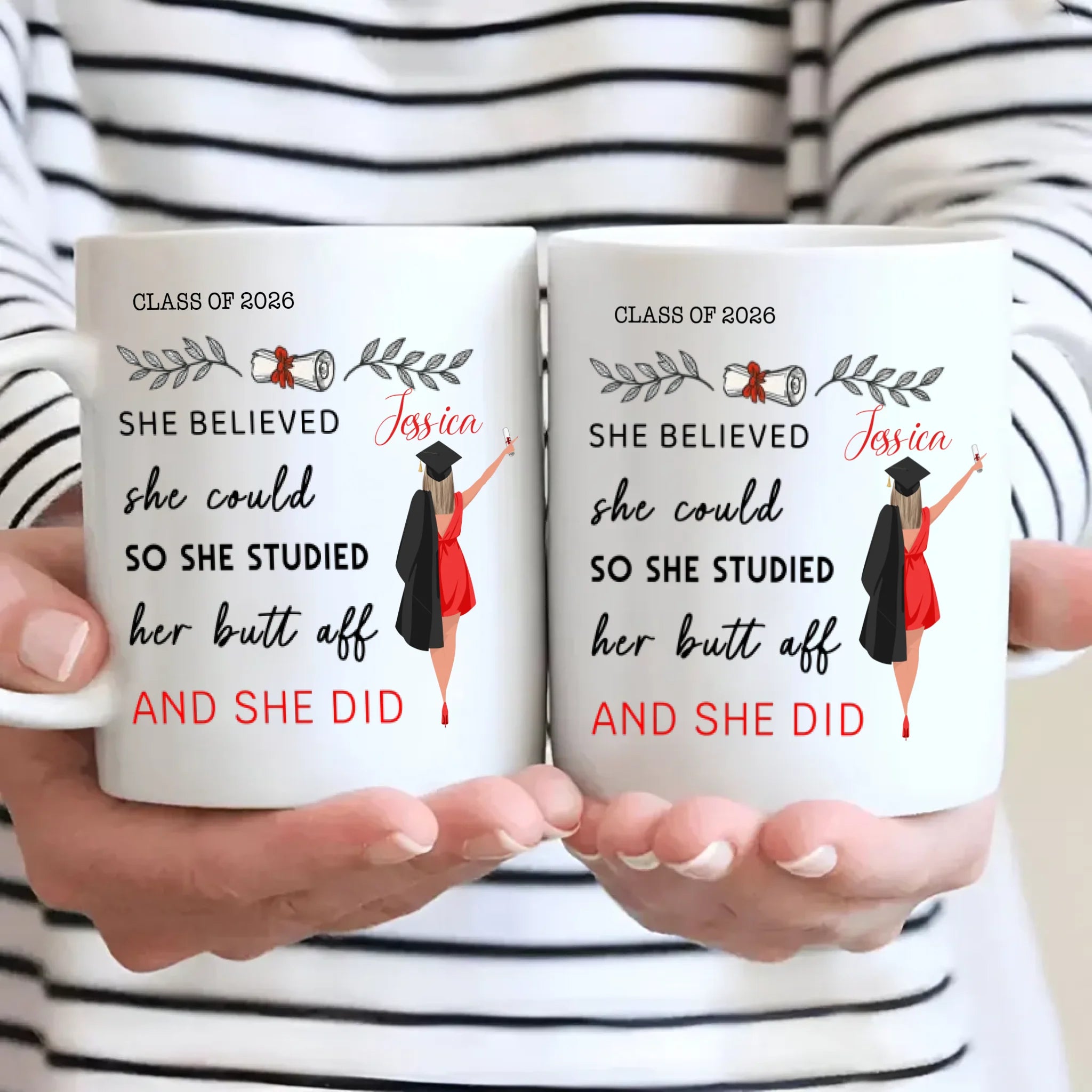 Custom Graduation Mug – Personalized Gift with Words of Pride & Success | 89Prints