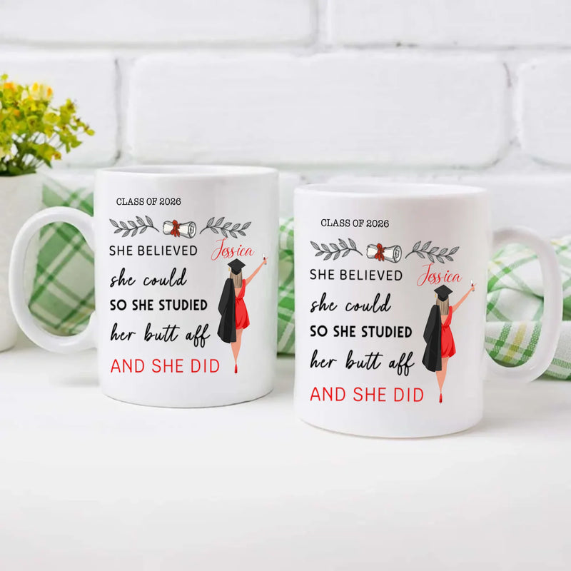 Custom Graduation Mug – Personalized Gift with Words of Pride & Success | 89Prints