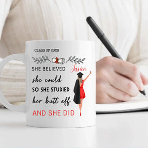 Custom Graduation Mug – Personalized Gift with Words of Pride & Success | 89Prints