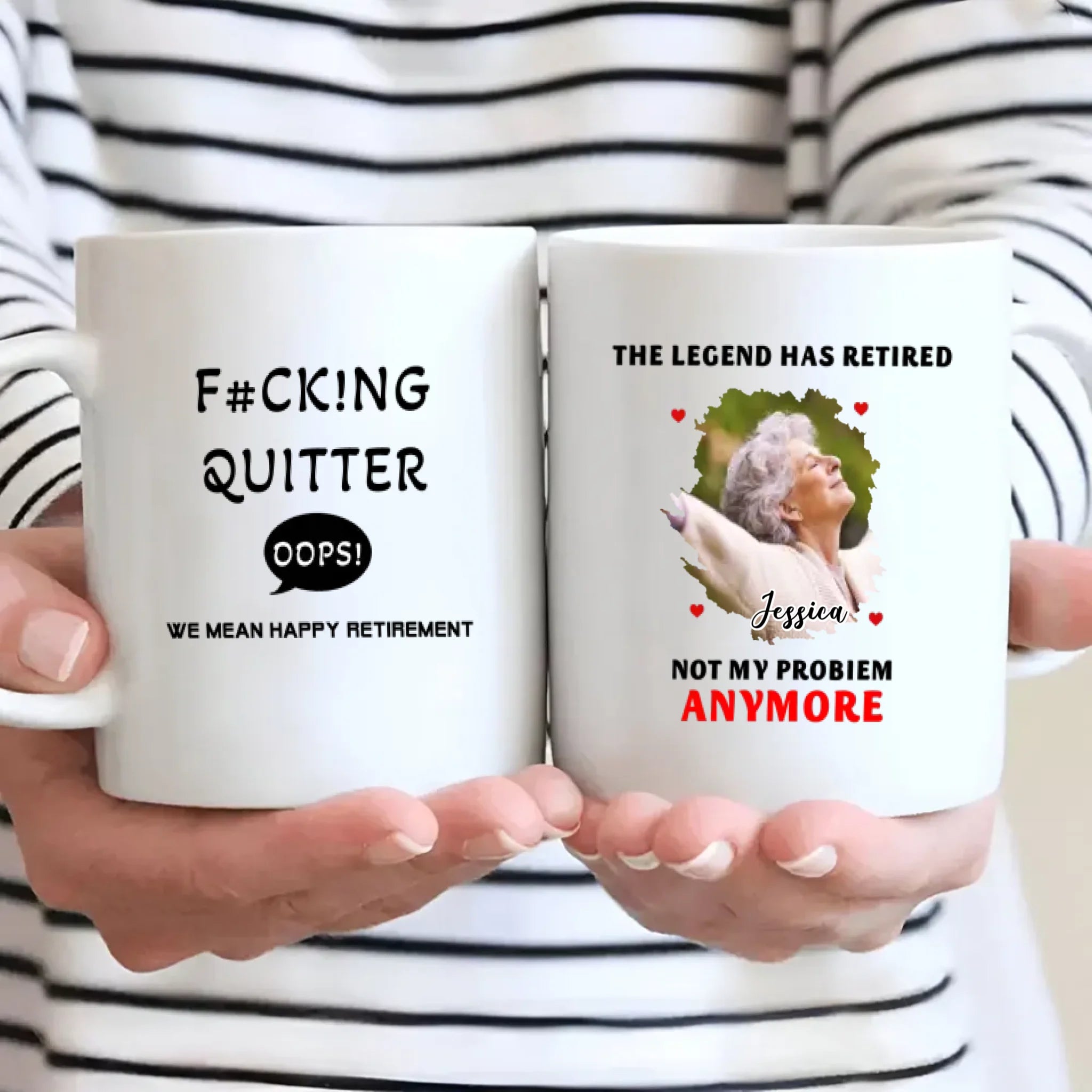 Funny Retirement Mug – “F#CK!NG QUITTER… OOPS! WE MEAN HAPPY RETIREMENT” - 89Prints