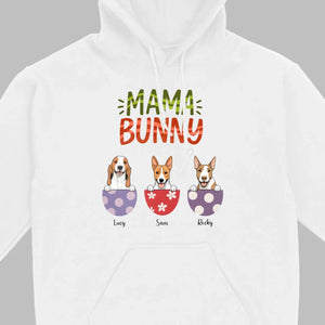 “Mama Bunny” Hoodie with Cute Dog Print – Comfy Pullover for Dog Lovers - 89Prints