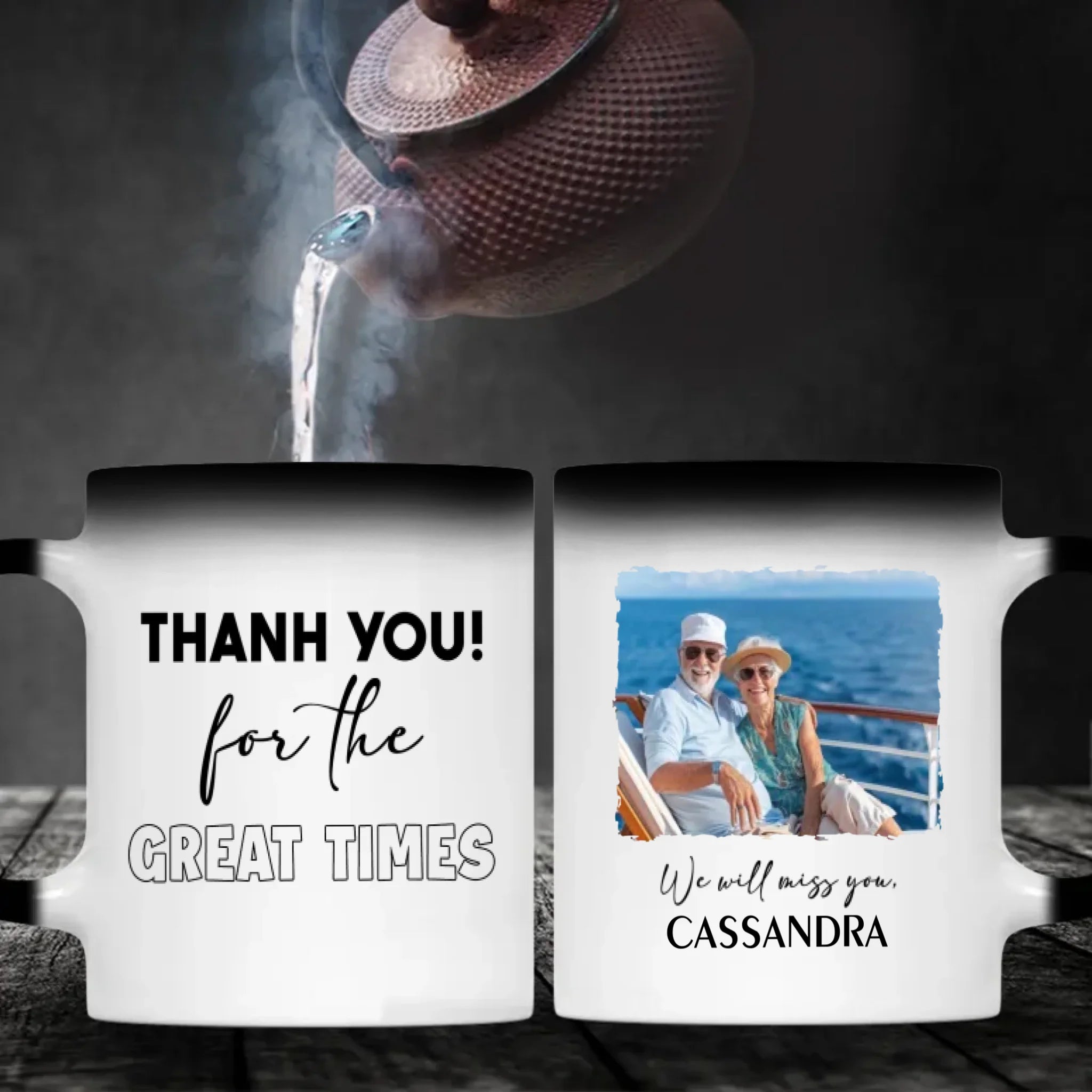 Retirement Mug Gift “Thank You for the Great Time” Wishing Happiness and Joy - 89Prints