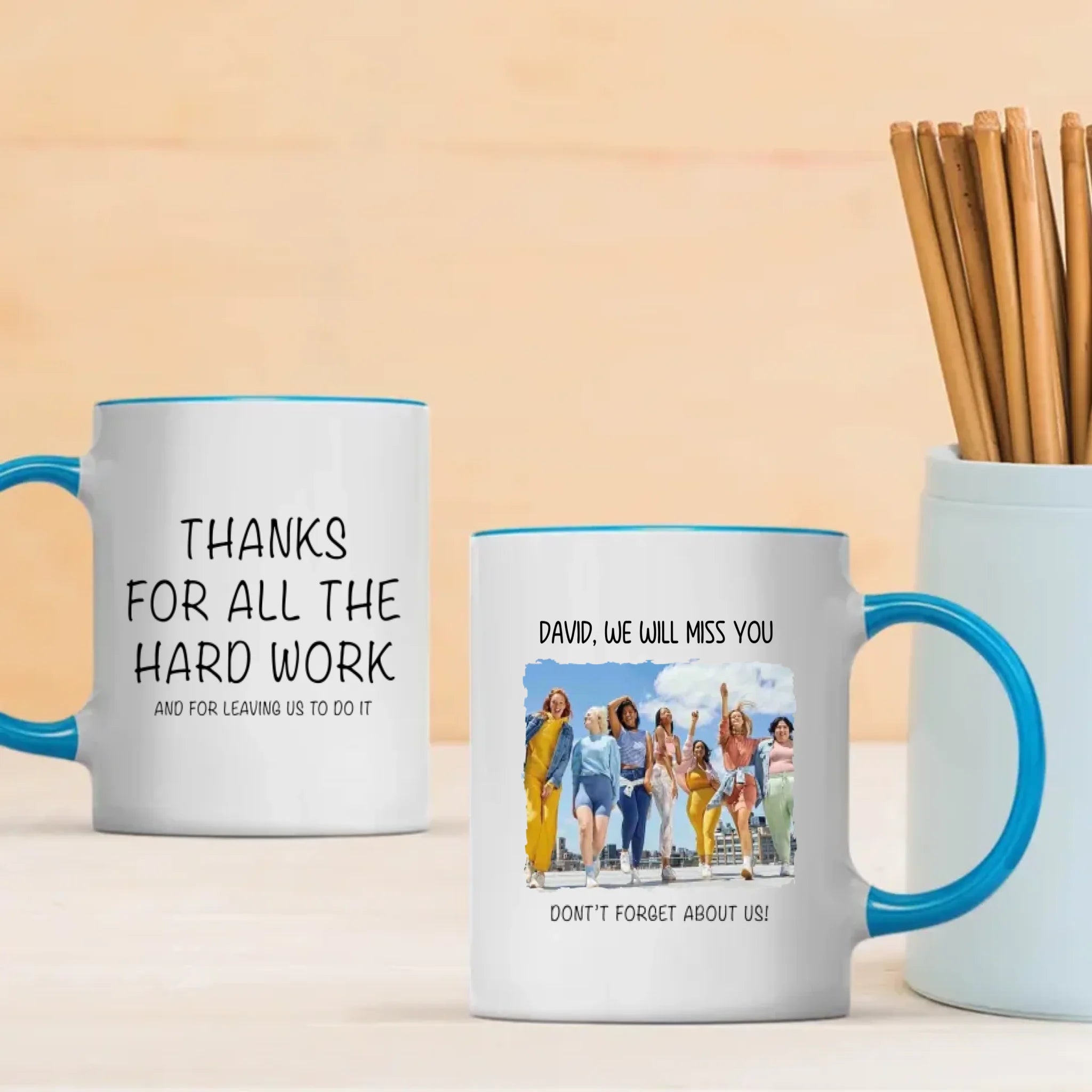 Personalized Retirement Mug Gift – “Thank You for All the Hard Work” Custom Design Mug – 89Prints