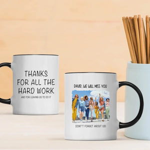 Personalized Retirement Mug Gift – “Thank You for All the Hard Work” Custom Design Mug – 89Prints