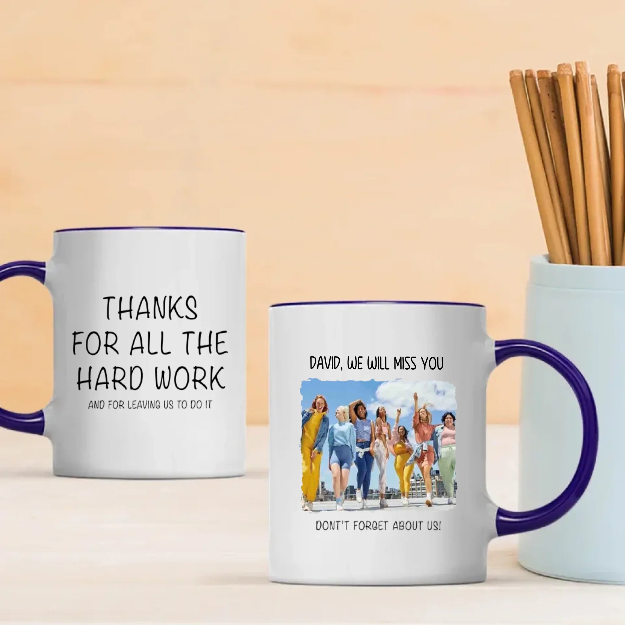 Personalized Retirement Mug Gift – “Thank You for All the Hard Work” Custom Design Mug – 89Prints