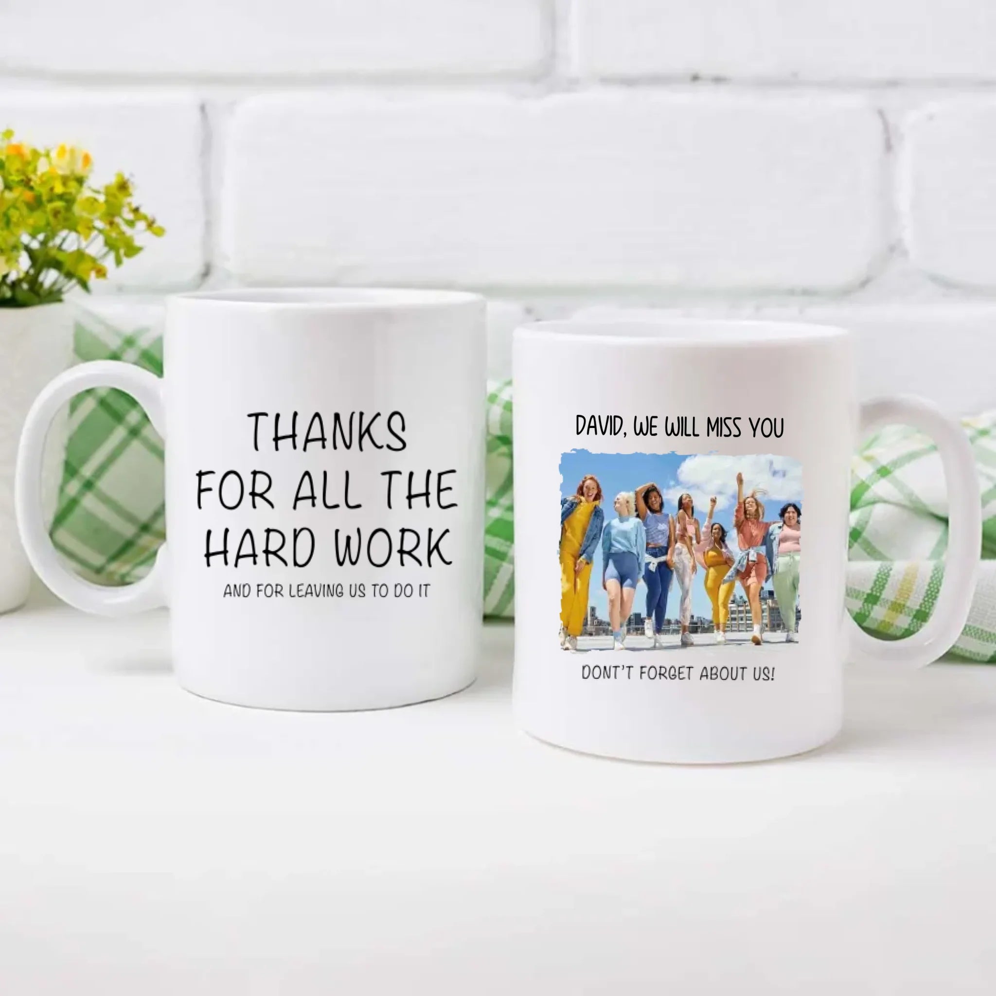 Personalized Retirement Mug Gift – “Thank You for All the Hard Work” Custom Design Mug – 89Prints