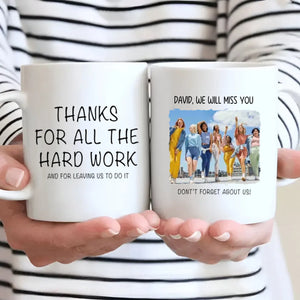 Personalized Retirement Mug Gift – “Thank You for All the Hard Work” Custom Design Mug – 89Prints
