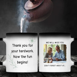 Personalized Retirement Mug Gift – “We Will Miss You” Custom Name & Photo Mug – 89Prints