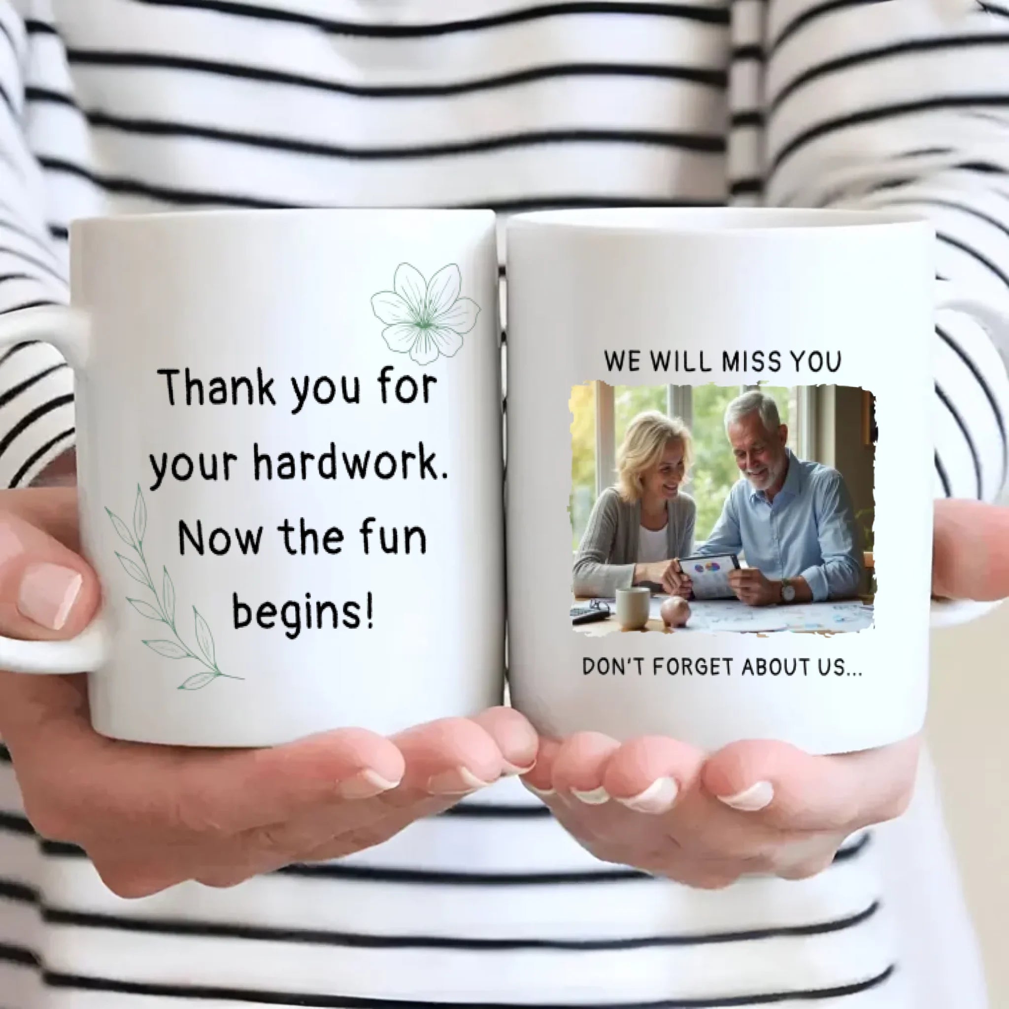 Personalized Retirement Mug Gift – “We Will Miss You” Custom Name & Photo Mug – 89Prints