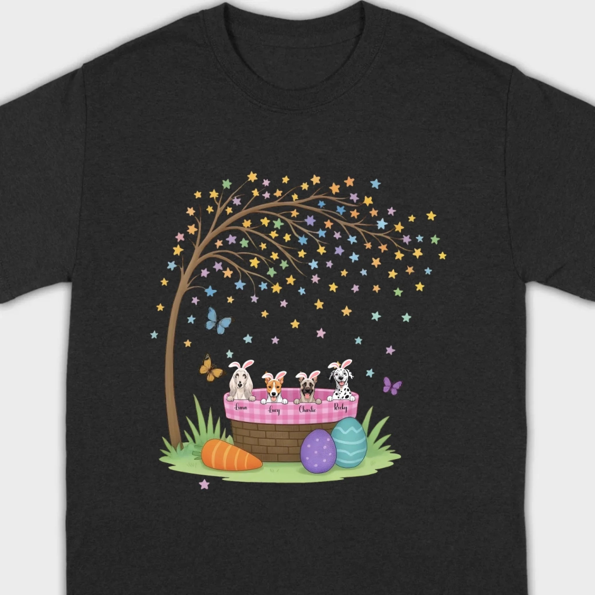 Dog Lover Easter Tee – A Whimsical Puppy Scene Full of Spring Magic - 89Prints