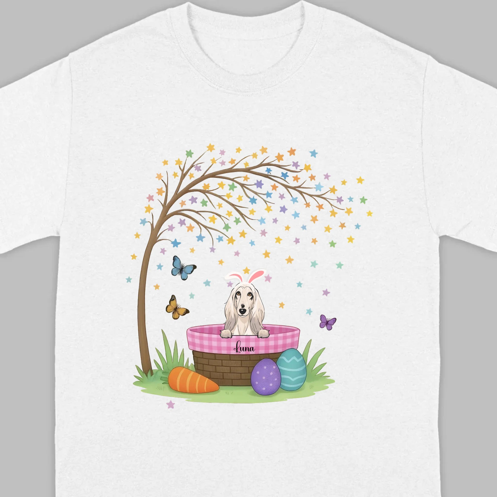 Dog Lover Easter Tee – A Whimsical Puppy Scene Full of Spring Magic - 89Prints