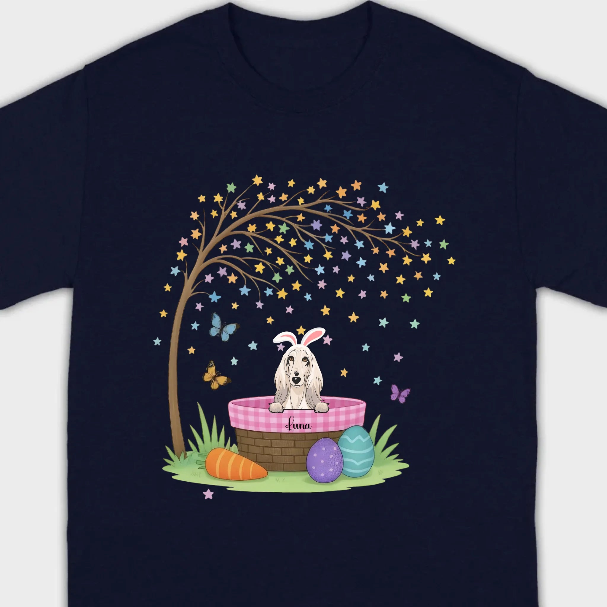 Dog Lover Easter Tee – A Whimsical Puppy Scene Full of Spring Magic - 89Prints
