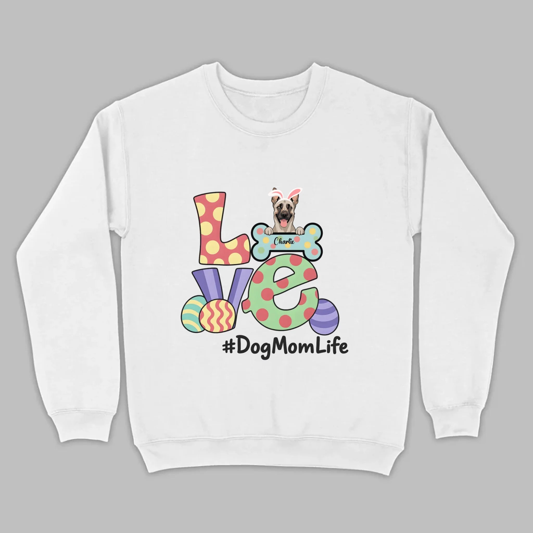 Easter Dog Lover Apparel – “Love” Tee for Happy Moms - 89Prints