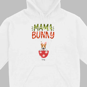 “Mama Bunny” Hoodie with Cute Dog Print – Comfy Pullover for Dog Lovers - 89Prints