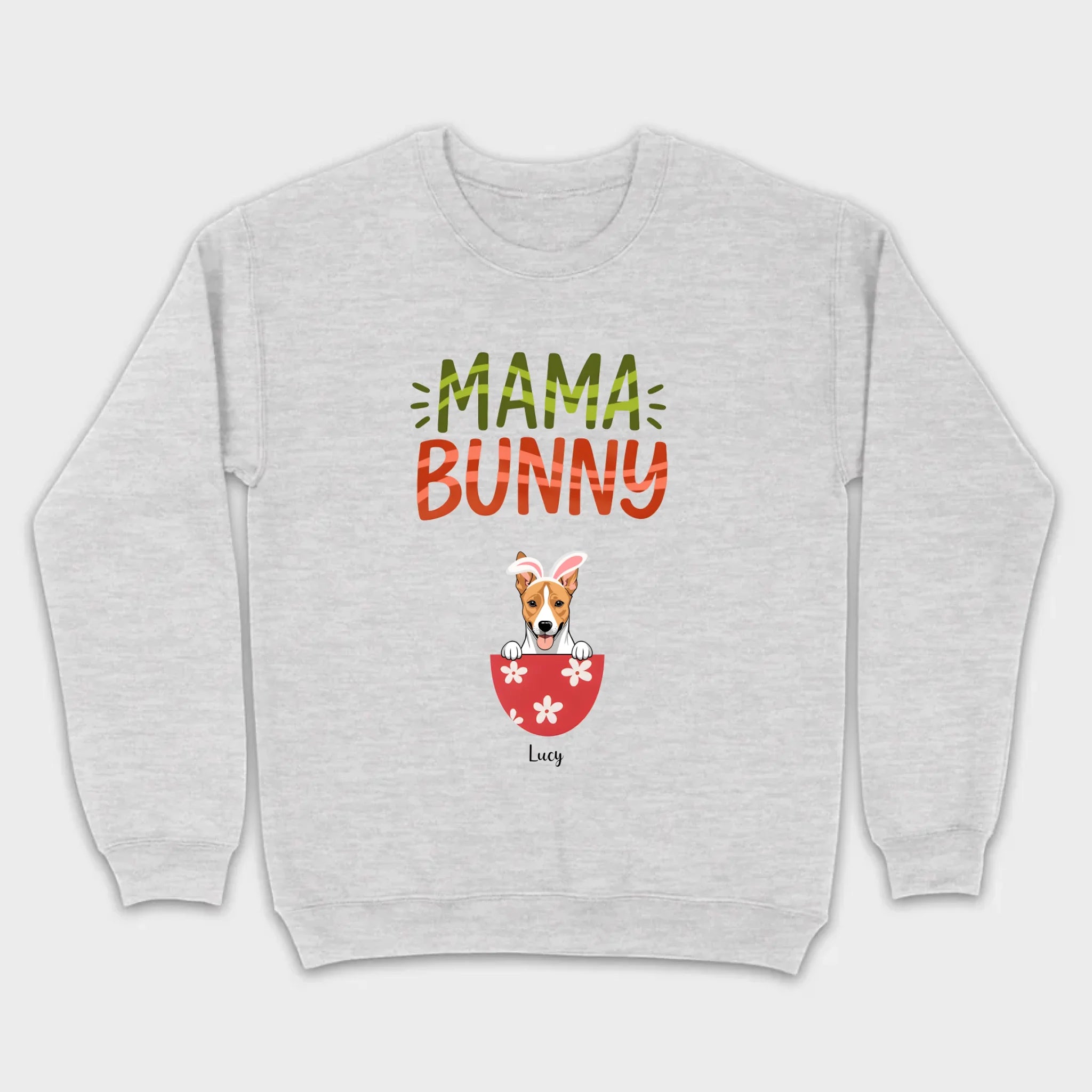 “Mama Bunny” Hoodie with Cute Dog Print – Comfy Pullover for Dog Lovers - 89Prints