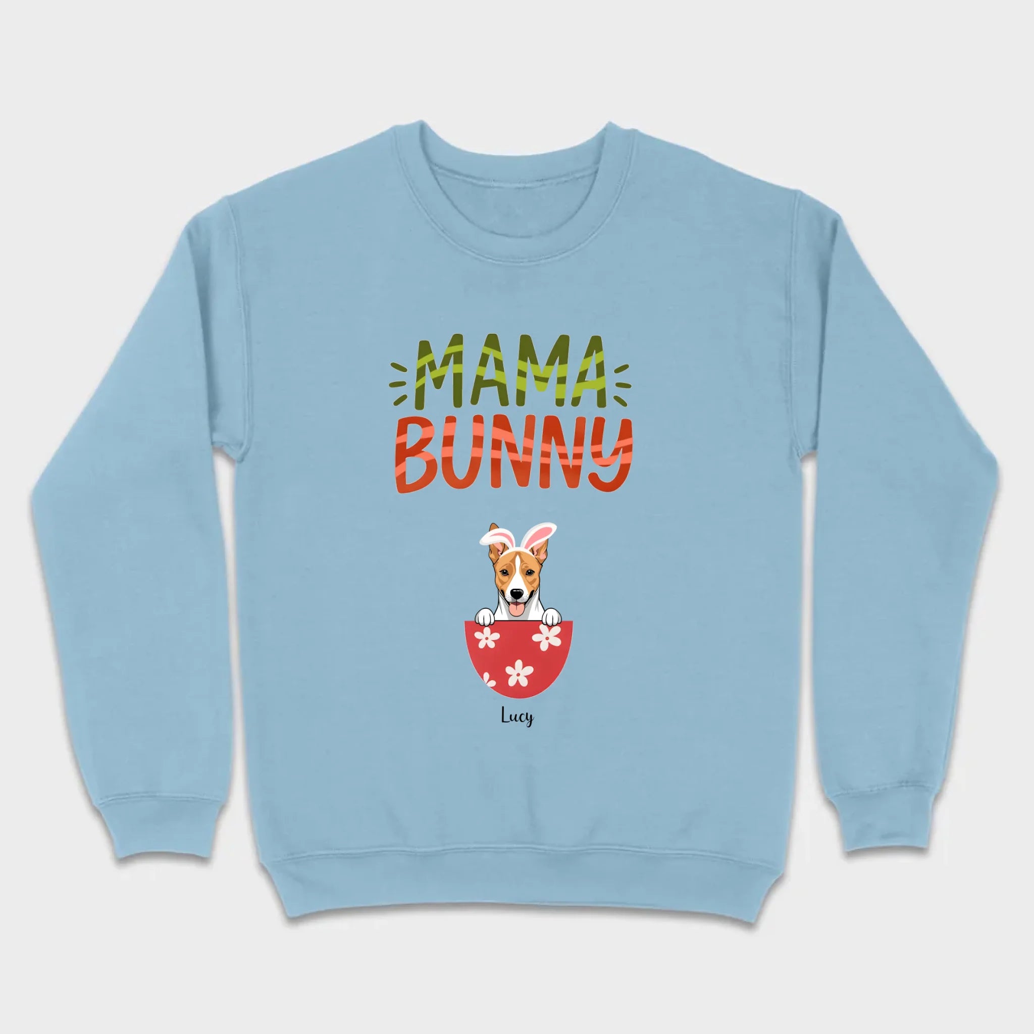 “Mama Bunny” Hoodie with Cute Dog Print – Comfy Pullover for Dog Lovers - 89Prints