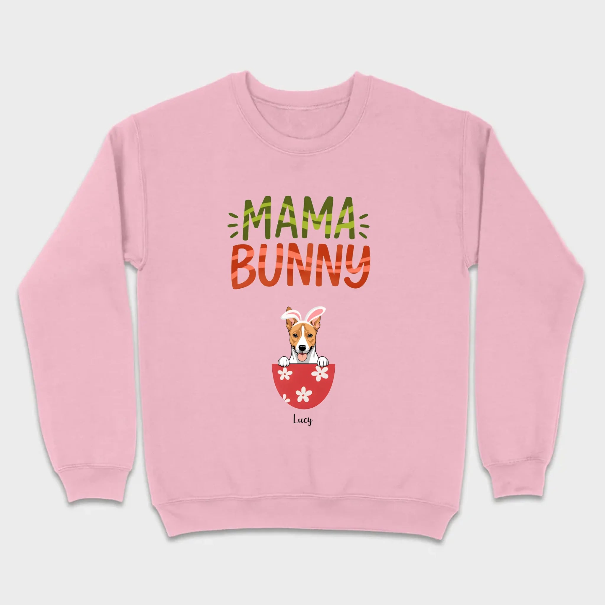 “Mama Bunny” Hoodie with Cute Dog Print – Comfy Pullover for Dog Lovers - 89Prints
