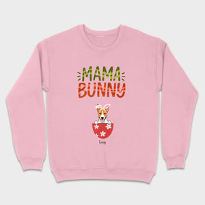 “Mama Bunny” Hoodie with Cute Dog Print – Comfy Pullover for Dog Lovers - 89Prints