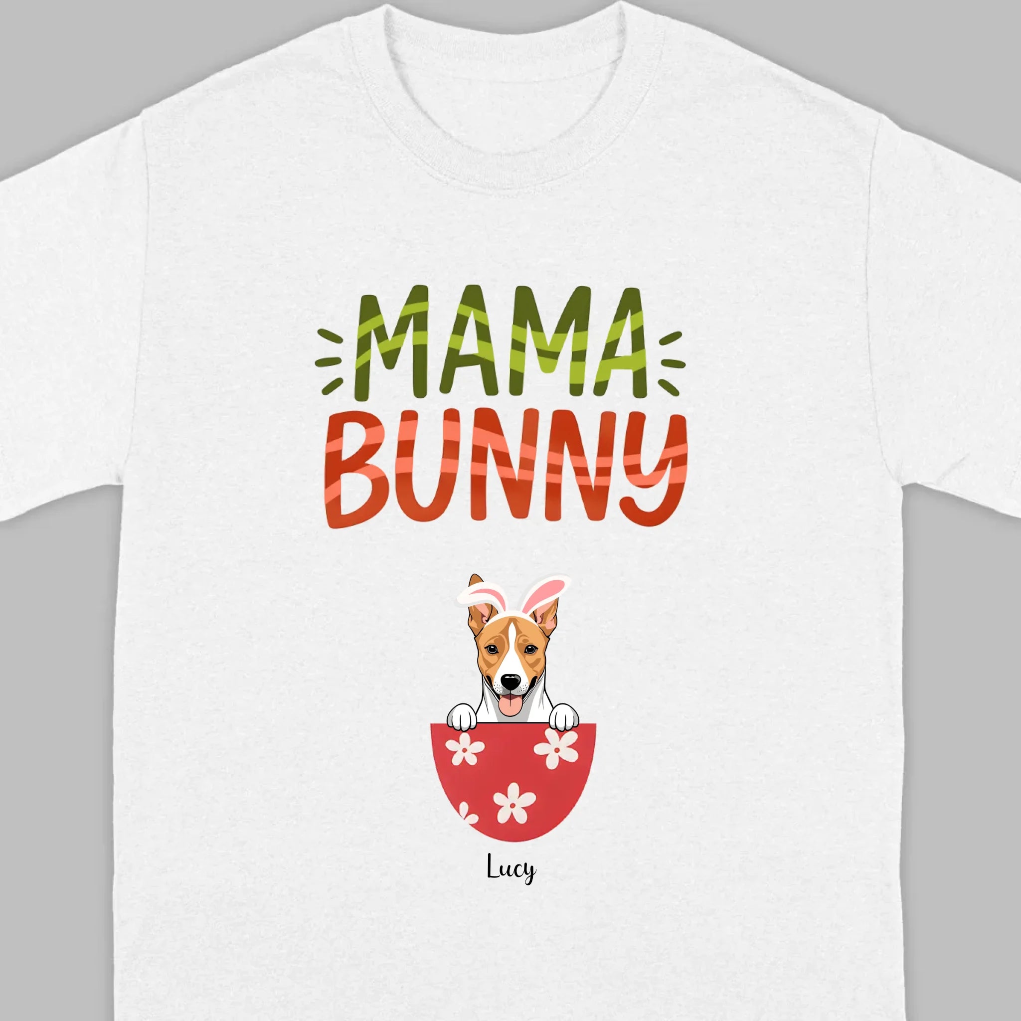 “Mama Bunny” Hoodie with Cute Dog Print – Comfy Pullover for Dog Lovers - 89Prints