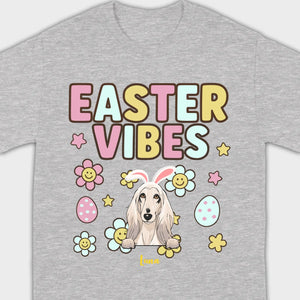 Custom Dog T-Shirt – Easter Vibes Graphic with Pet Name - 89Prints