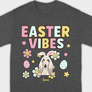 Custom Dog T-Shirt – Easter Vibes Graphic with Pet Name - 89Prints