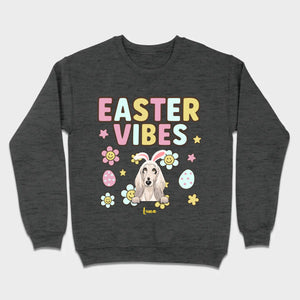 Custom Dog T-Shirt – Easter Vibes Graphic with Pet Name - 89Prints