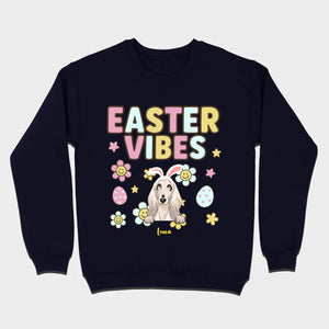 Custom Dog T-Shirt – Easter Vibes Graphic with Pet Name - 89Prints