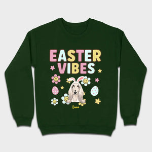 Custom Dog T-Shirt – Easter Vibes Graphic with Pet Name - 89Prints