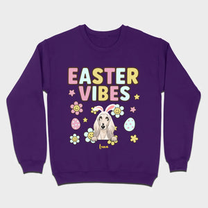 Custom Dog T-Shirt – Easter Vibes Graphic with Pet Name - 89Prints