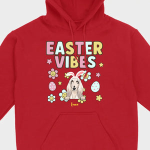 Custom Dog T-Shirt – Easter Vibes Graphic with Pet Name - 89Prints