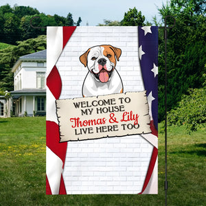 Personalized Dog Flag – Welcome Sign with Custom Dog Icons & Names | 89Prints