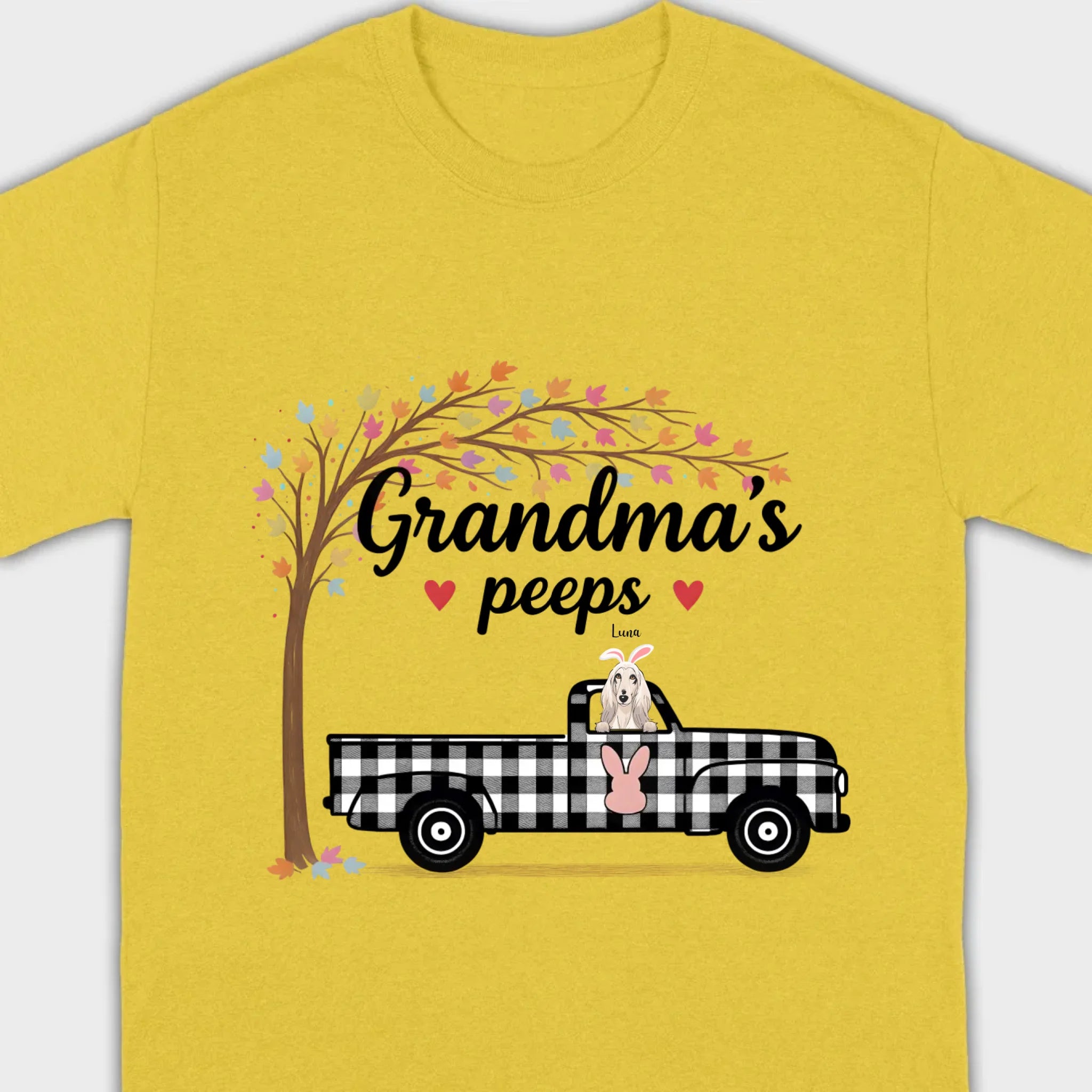 Personalized “Grandma’s Peeps” T-Shirt – A Meaningful Gift for Dog-Loving Grandmas - 89Prints